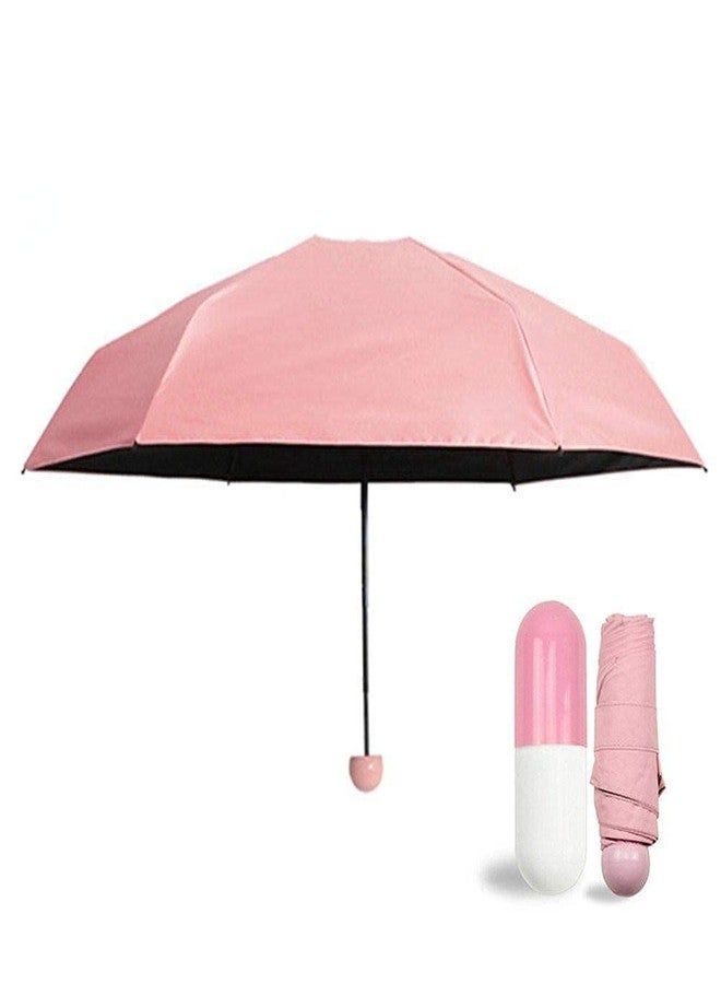 ELRINZA Ultra Lights and Small Mini Umbrella with Cute Capsule Case, 5 Folding Compact Pocket Umbrella, Especially for Kids - Image 1